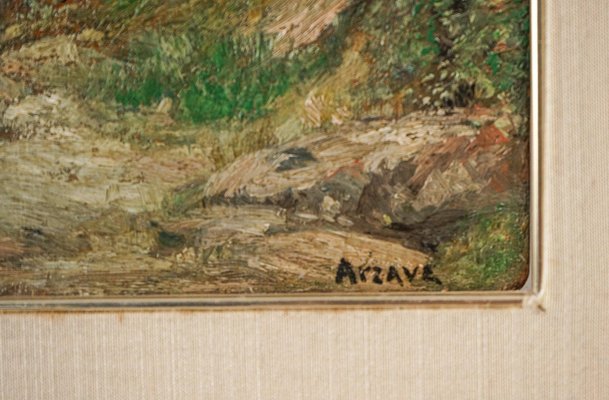 Joan Arzave Barnés, Treescape, Oil Painting-AOI-1704284