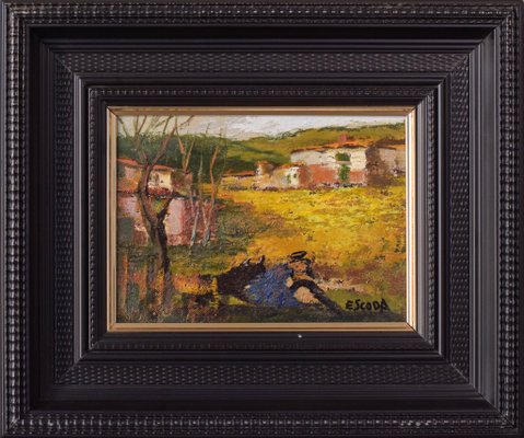 Joan Escoda Coromina, Post-Impressionist Landscape, 1994, Oil on Canvas, Framed-AOI-1144899