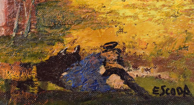 Joan Escoda Coromina, Post-Impressionist Landscape, 1994, Oil on Canvas, Framed-AOI-1144899