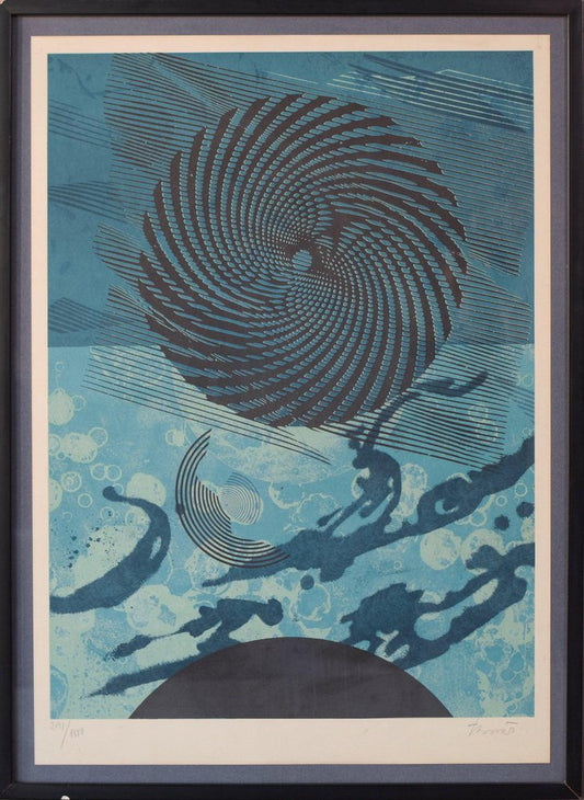 Joan-Josep Tharrats, Circulo Blue, 20th-century, Lithograph