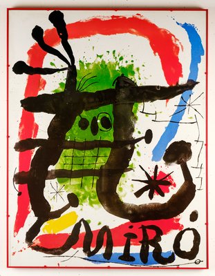 Joan Miro, Abstract Composition, 1985, Lithograph, Framed-LBS-1138983