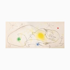 Joan Miro, Bird, Stars, 20th Century, Lithograph-NRC-1389873