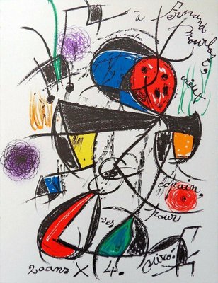 Joan Miro, Composition for Fernand Mourlot, 1978, Lithograph-NRC-1384617