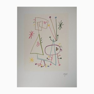 Joan Miro, Family with Stars, Parler Seul, 1970s, Lithograph-NRC-1723626