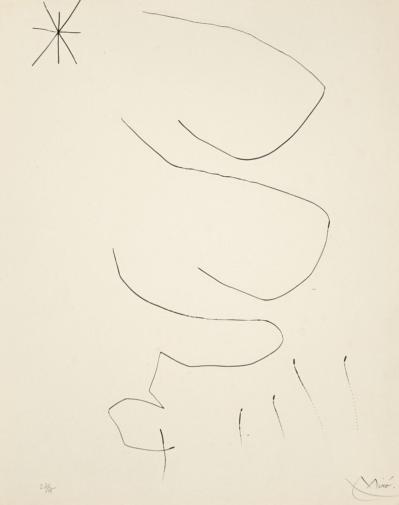 Joan Miró, Journal d'un Graveur, Etching, 1975