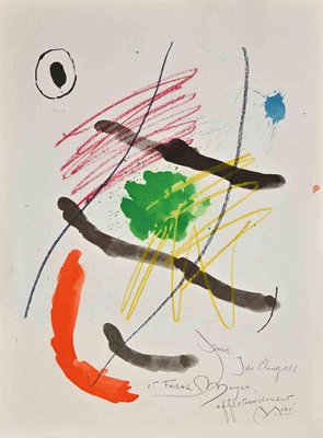 Joan Miró, Pour Ida Chagall et Franz Meyer, Lithograph, 1970s-ZCI-1472110