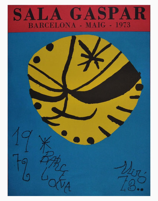 Joan Miro, Sala Gaspar, Barcelona, 1973, Lithograph, Framed