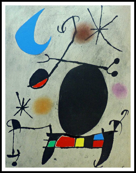 Joan Miro, Solar Bird, Lunar Bird and Spark II, 1967, Lithograph