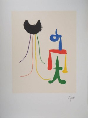 Joan Miro, Surrealist Couple, 1970s, Lithograph-NRC-1780307