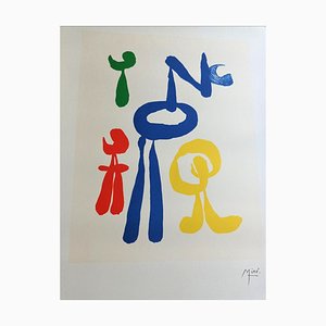 Joan Miro, Surrealist Dialogue, Lithograph, 1970s-NRC-1389926