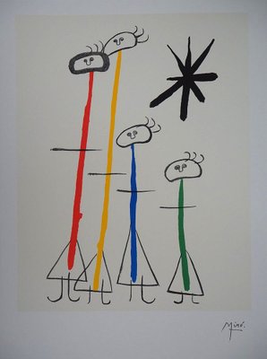 Joan Miro, Surrealist Family, 1970s, Lithograph-NRC-1779606