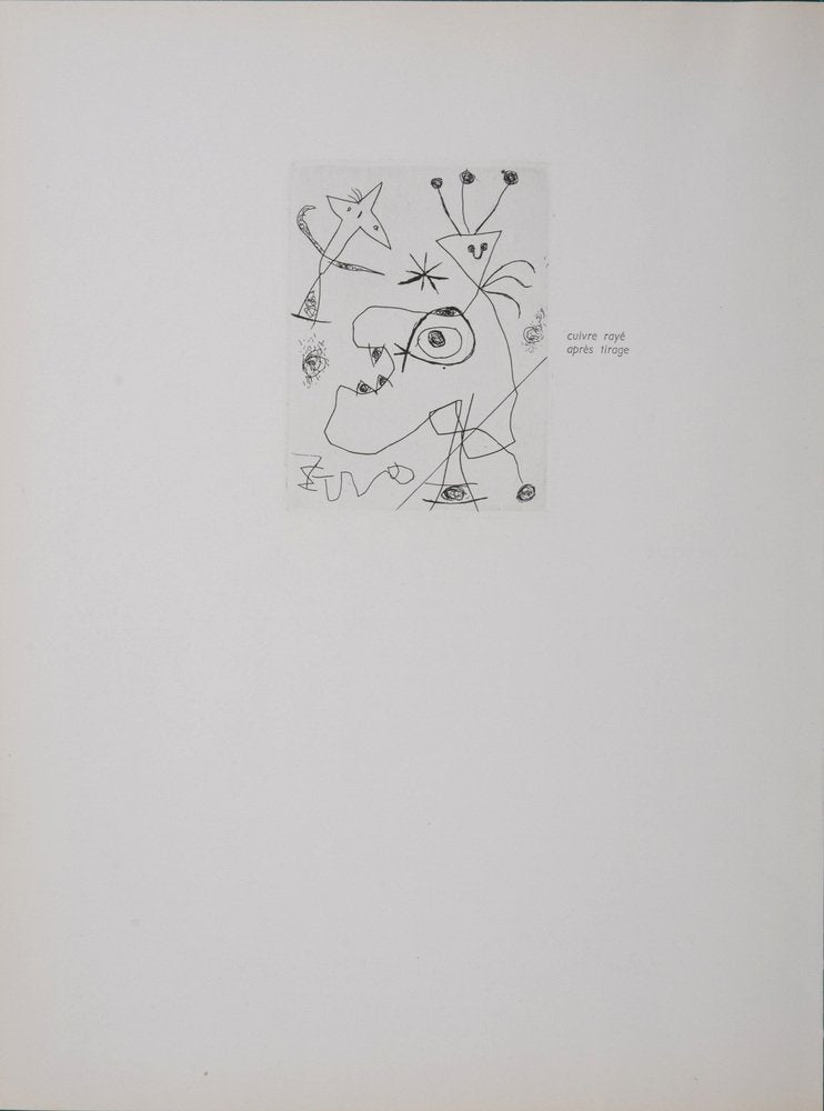 Joan Miró, The Man with the Plumed Hat, 1956, Etching