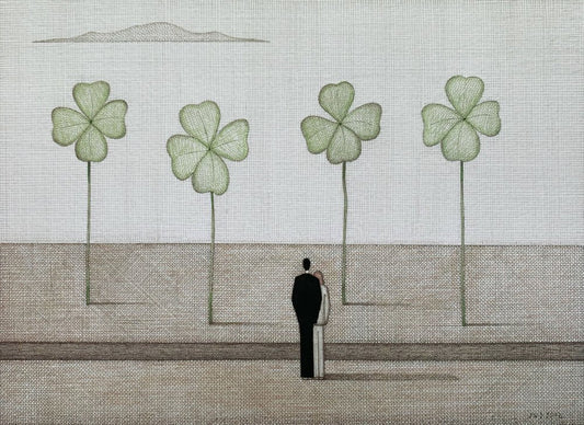 Joanna Wiszniewska Domańska, Amongst Four-Leaf Clovers, Etching on Paper, 2017