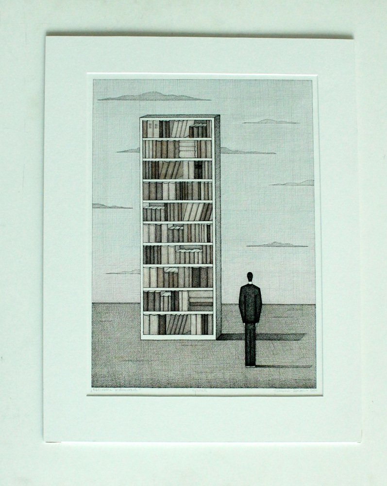 Joanna Wiszniewska Domańska, Library in the Clouds, Drawing on Paper, 2017