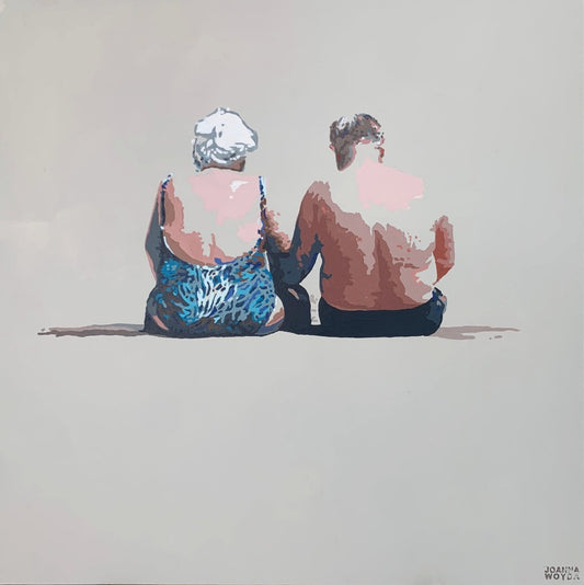 Joanna Woyda, The Beach: A Couple, 2024, Acrylic on Canvas