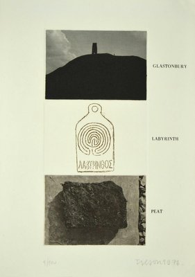 Joe Tilson, Glastonbury, Labyrinth, Peat, Etching on Paper, 1976-ZCI-907353