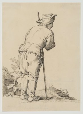 Johann Heinrich Wilhelm Tischbein, Shepherd with a Stick, 1790, Drawing-OJR-1273260