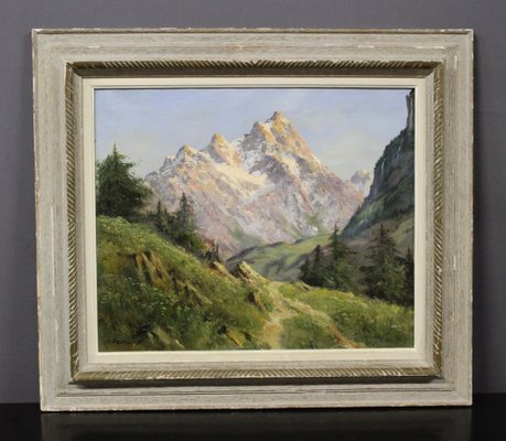 Johannes Gebhardt, Mountain Landscape, 1920s-1940s, Oil on Canvas-BCR-2035748