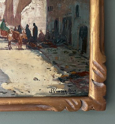 Johannes Van Der Bilt, Bethlehem, Church of Nativity, Oil Painting, 1929, Framed-MSE-1805995