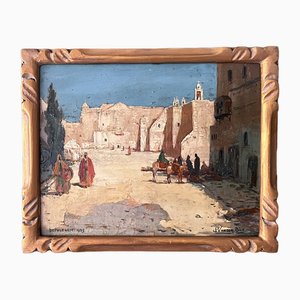 Johannes Van Der Bilt, Bethlehem, Church of Nativity, Oil Painting, 1929, Framed-MSE-1805995