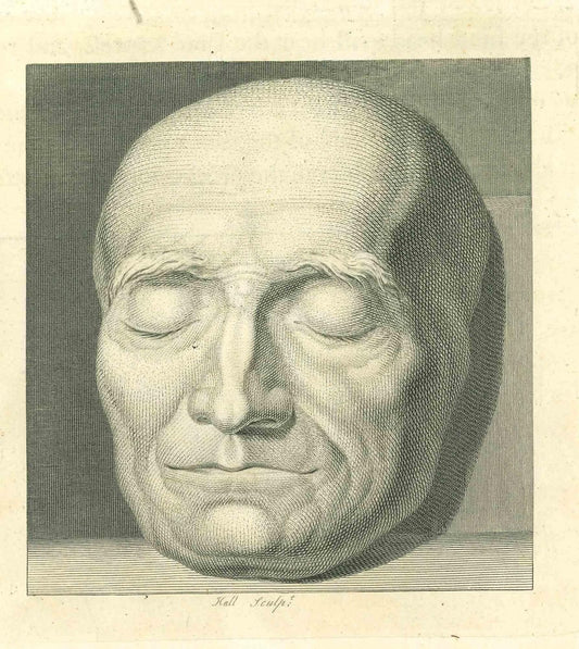 John Hall, Head of a Man, Original Etching, 1810