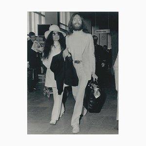 John Lennon and Yoko Ono, 1970s, Black and White Photograph-DYV-1310173