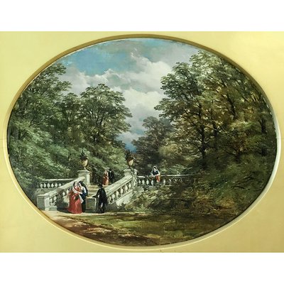 John Syer, Walk in the Park, 1800s, Oil on Canvas-BEW-2023610