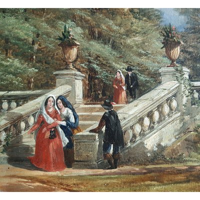 John Syer, Walk in the Park, 1800s, Oil on Canvas-BEW-2023610