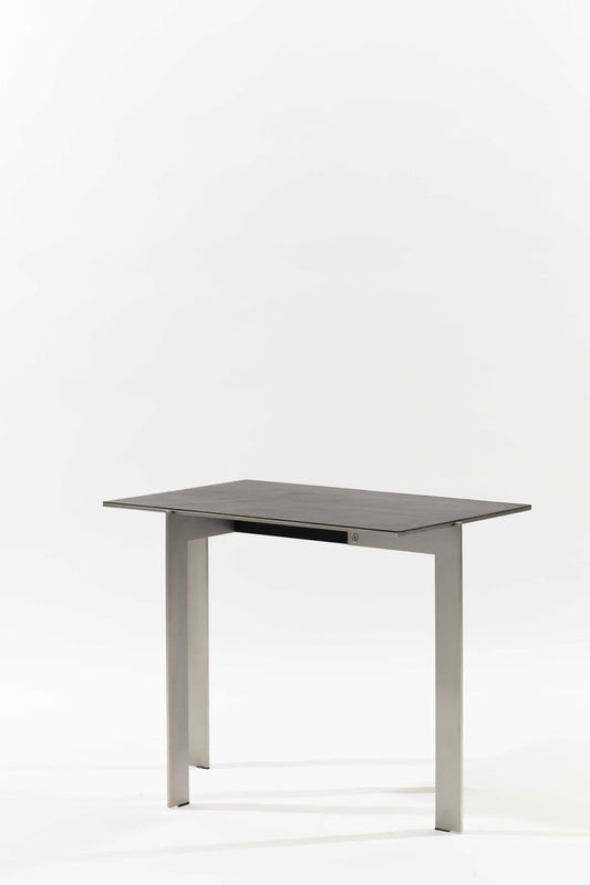 Joined R50.4 Stainless Steel Side Table with Leather Top by Barh