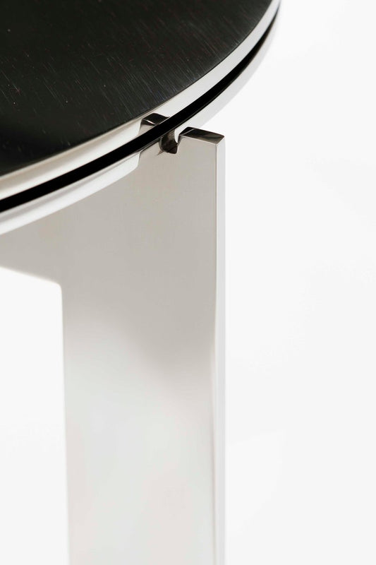 Joined Ro50.3 C Polished Stainless Steel Side Table by Barh