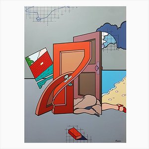 Jorge Carruana, Palmas I: Woman/Doors, 1977, Acrylic on Canvas-ZCI-1364153