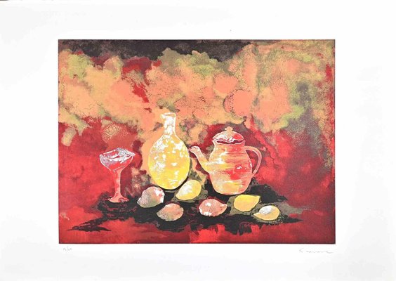 José Guevara, Still Life, Original Lithograph, Late 20th-Century-ZCI-1318066