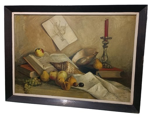 Jose Martorell Puigdomenech, Castilian Still Life, 19th Century, Oil on Canvas, Framed-ZVO-1805383