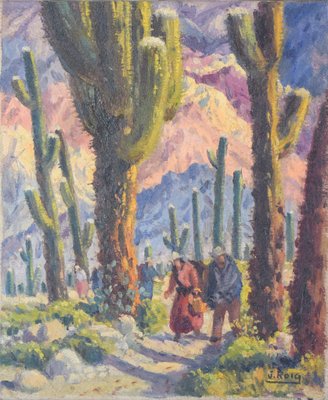 José Roig, Purcará De Tilcara, Early 20th-Century, Oil on Canvas-AOI-1106736