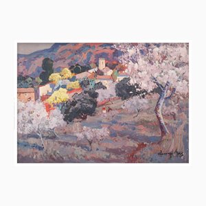 Josep Mas Pou, Almond Blossom, 2000s, Painting-AOI-2041915