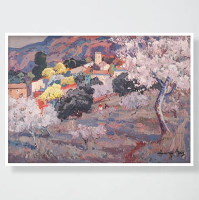 Josep Mas Pou, Almond Blossom, Giclée Print, 2000s, Framed-AOI-2042686