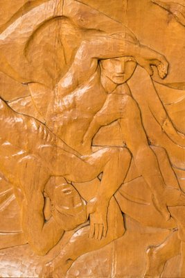 Josep Mundet and Joan Palet, 20th Century, Carved Wood Panel-AOI-1106787