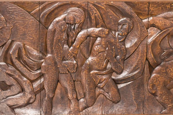 Josep Mundet and Joan Palet, Carved Panel, Metal & Wood-AOI-1109264