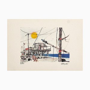 Joseph Megna - Networks In Fiumicino - Original Lithograph - 1970-ZCI-836426