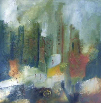 Josette Dubost, Dans la Ville, 2023, Oil on Canvas-CHG-2030323