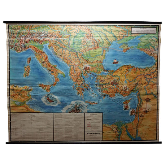 Journey of Apostle Paul Rollable Map Wall Chart