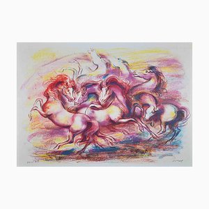 Jovan Vulic, The Dance of Horses, Original Lithograph, 1980s-ZCI-1257802