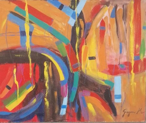 Joyful Composition - Acrylic on Plywood by M. Goeyens - 2019 2019-ZCI-761682