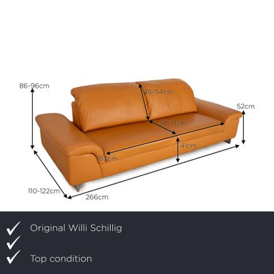 Joyzze Plus Leather 3-Seater Sofa from Willi Schillig-RQW-2040620