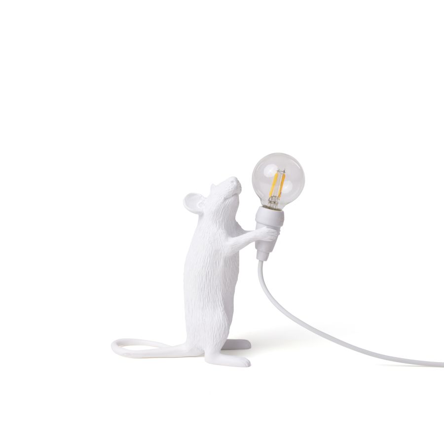 Resin Indoor Table Lamp Mouse Lamp Step by Seletti #White