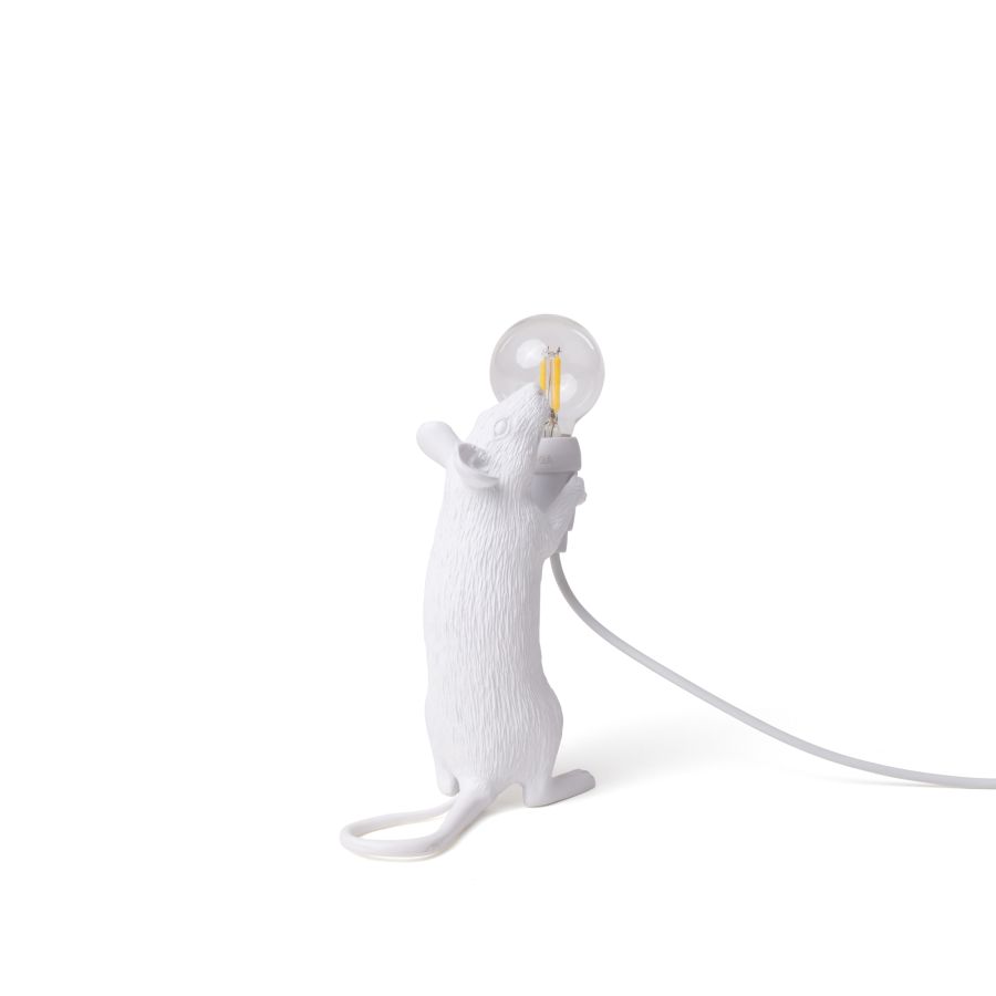 Resin Indoor Table Lamp Mouse Lamp Step by Seletti #White