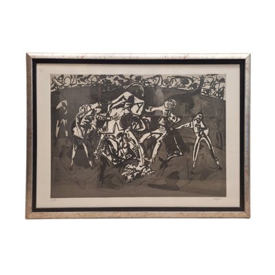 Juan Barjola, Tauromaquia: caída y cogida, 1994, Engraving, Framed-NUC-1823474