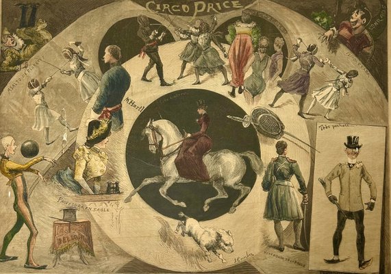 Juan Comba García, Circo Price, Madrid, 1880, Lithograph-DNQ-2028871