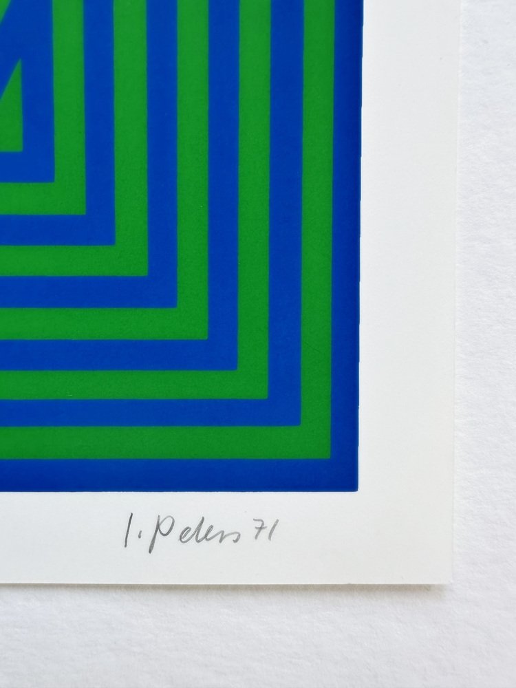 Jürgen Peters, Screenprint, 1971, Signed & Limited Op Art