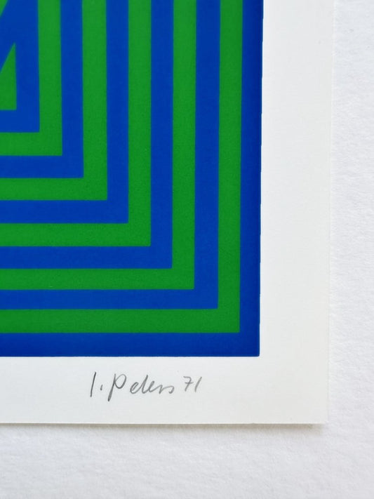 Jürgen Peters, Screenprint, 1971, Signed & Limited Op Art